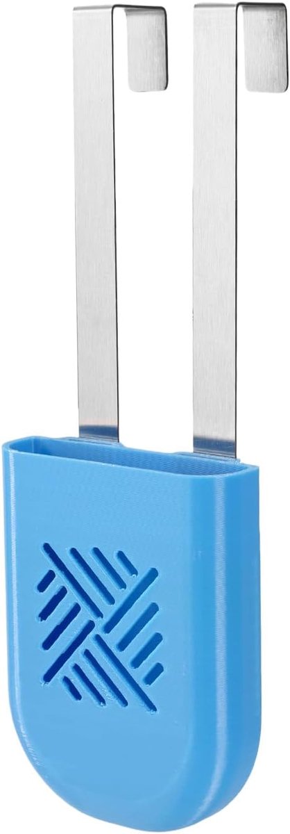 Toilettank Houder, Witte Hangende Caddy Beugel met Dubbele Haak & Meerdere Gaten Ontwerp Past de Meeste Standaard Toilettanks Eenvoudige Installatie (Blauw)