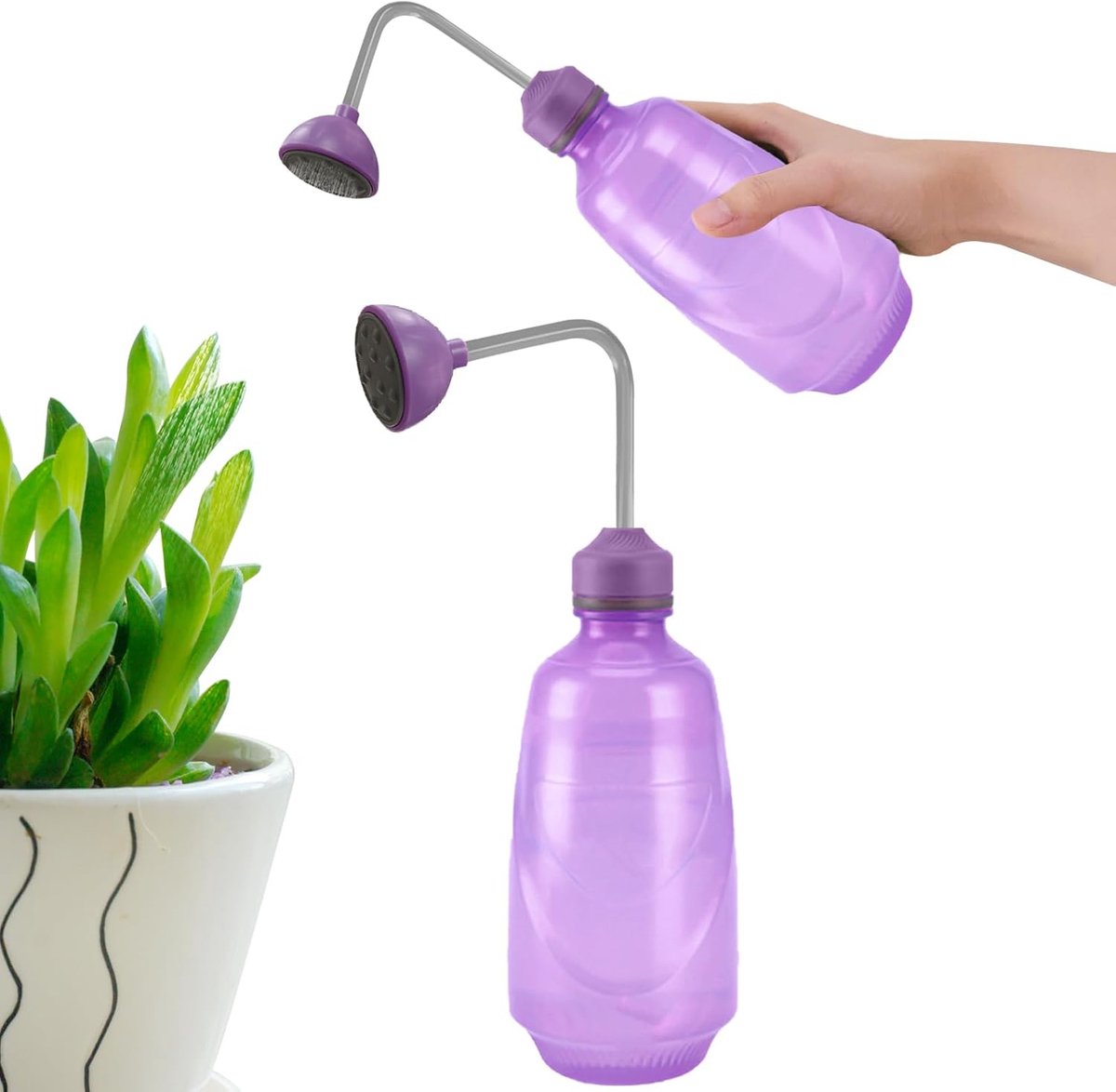 SnelShoppen - Handsproeier voor Planten 450 ml - Kleine Gieter voor Bewatering van Bloemen, Bonsai, Gevoelige Planten en Stekken - Roze, Zachte Handdo