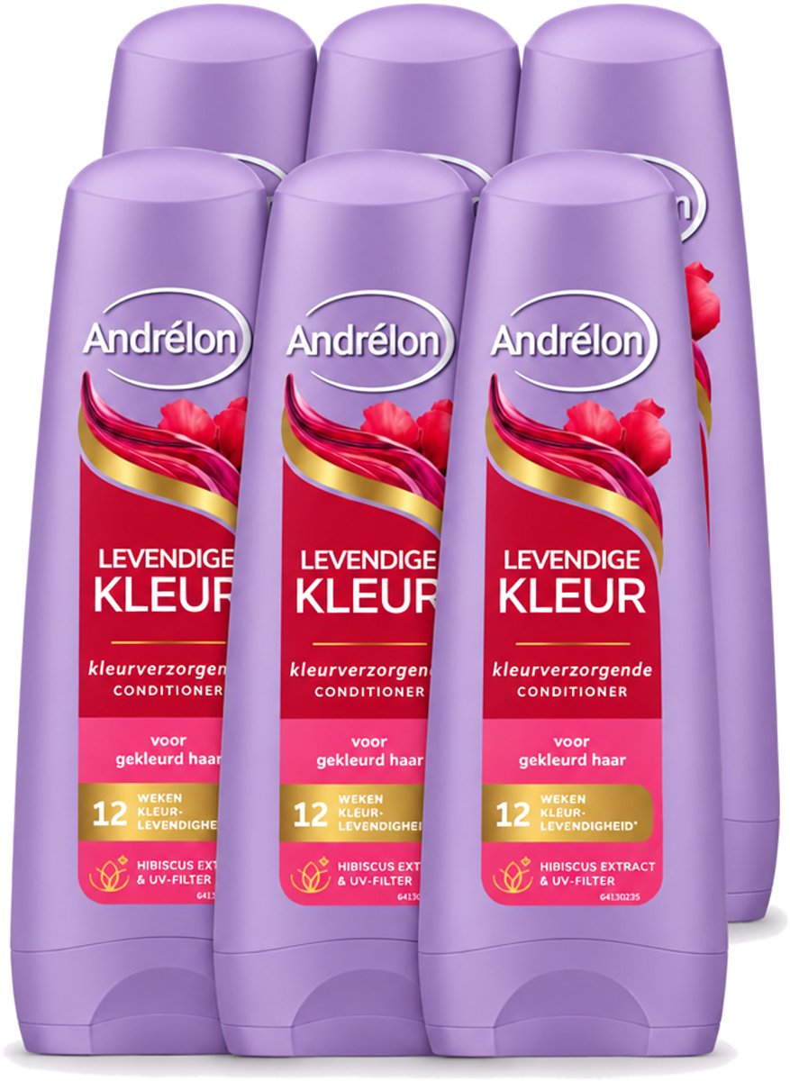6 x Andrélon – Conditioner – Levendige Kleur – 200 ml - Voordeelverpakking - 6 stuks