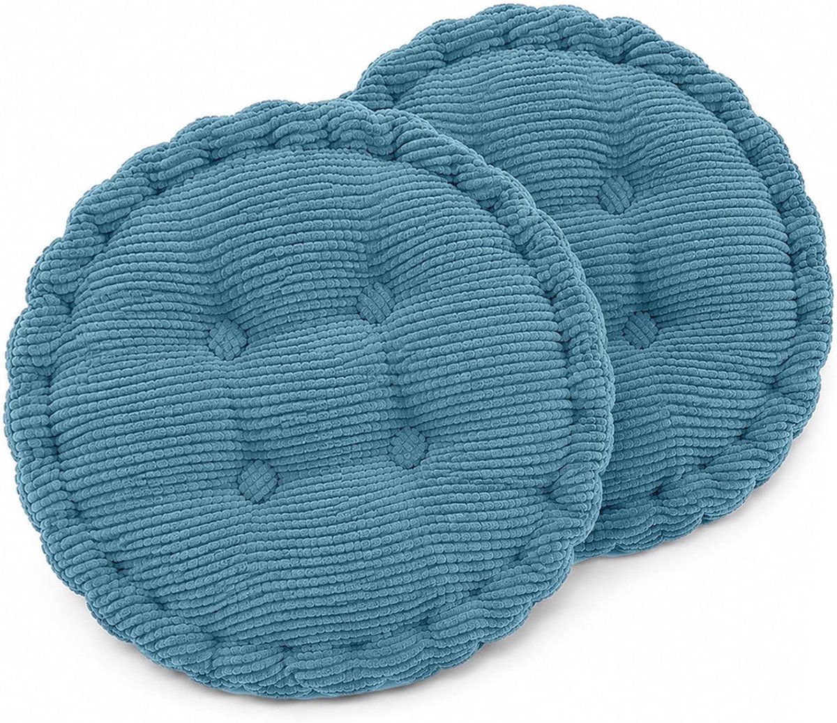 Stoelkussen, outdoor, set van 2 zitkussens, rond, 40 x