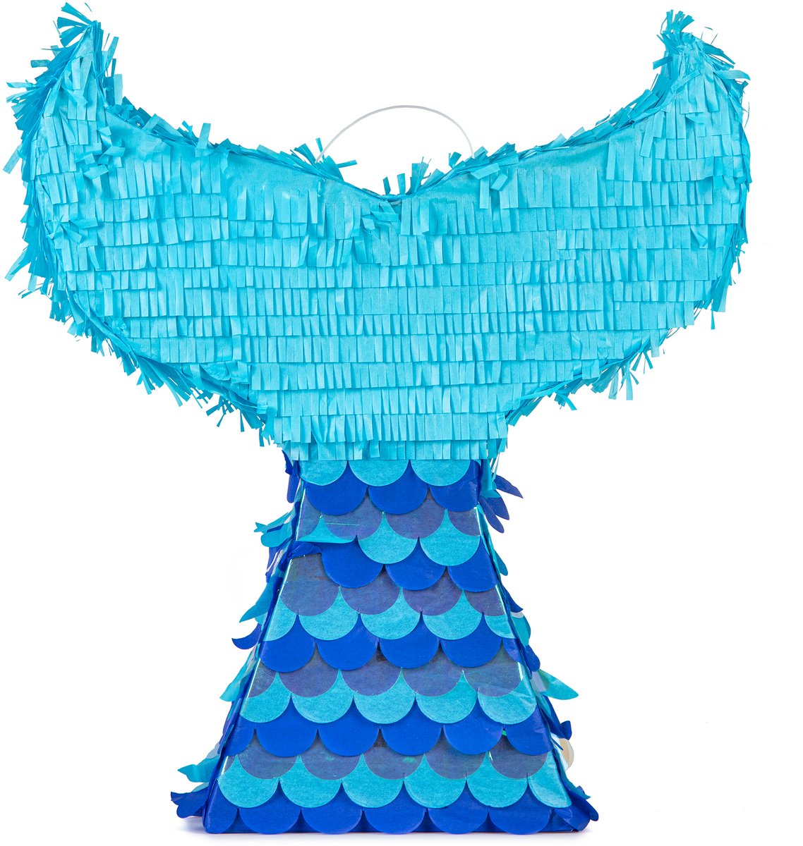 Vegaoo - Zeemeerminstaart Piñata 40 x 45 x 9 cm blauw iriserend