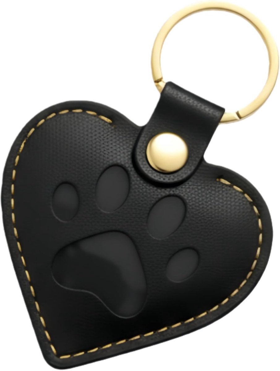 Herinnering Sleutelhanger, Pootafdruk Set Hond hanger, Hart Lederen Aandenken Voor Hond & Kat