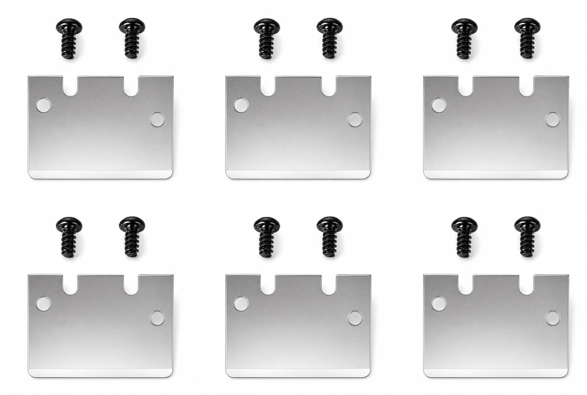 bouwplaat schraper bladen 6 stuks - premium roestvrij staal - compatibel met diverse 3D-printers - ShopVlot