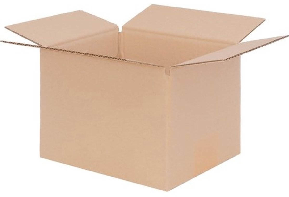 Bruine vouwdozen - Verzenddozen - Opslagdozen - Voor het verpakken van kleine goederen - Variabele hoogte - 195 x 155 x 150 mm - Bruin