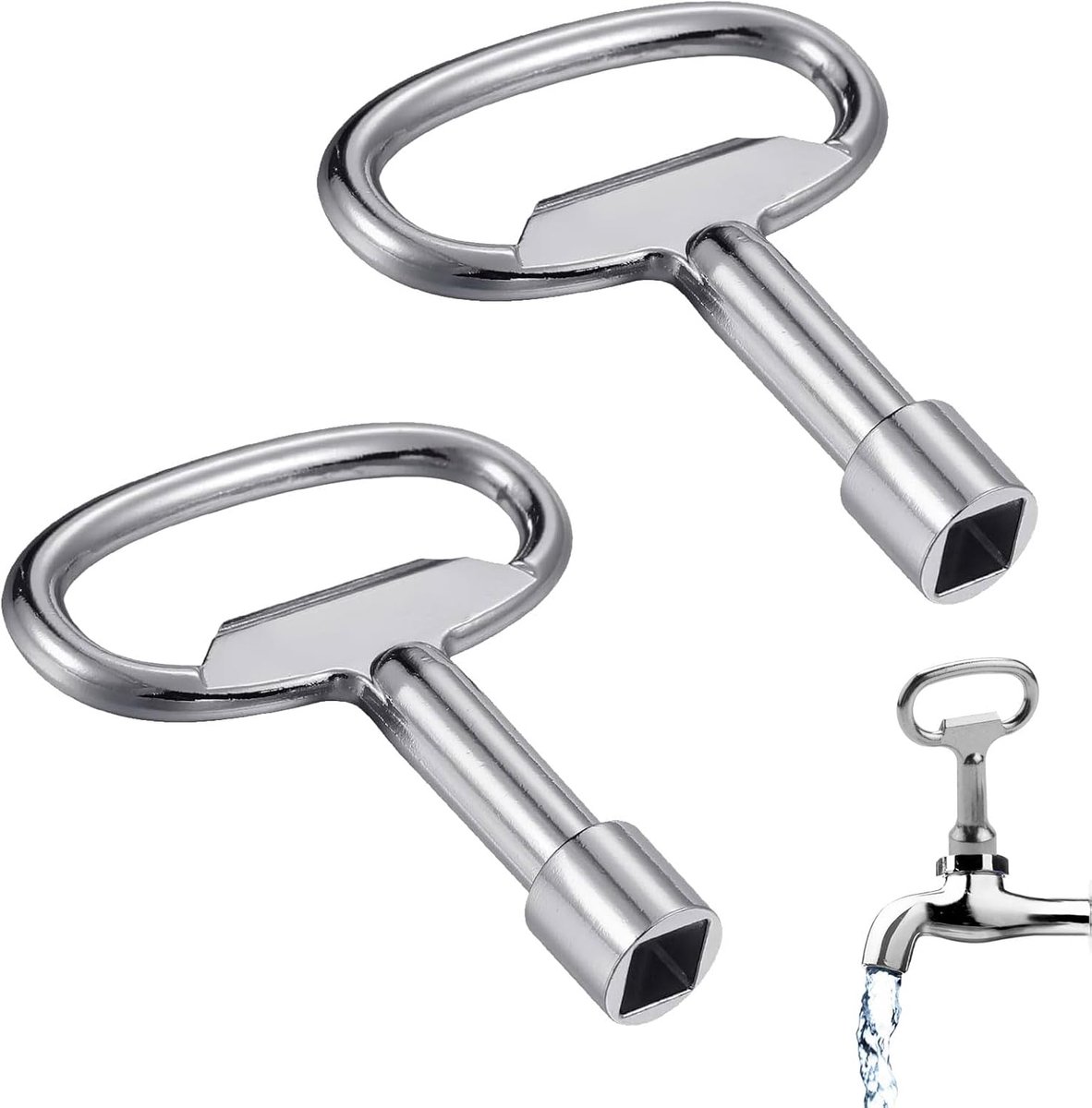 Vierkante kraanmoersleutel set van 2 - 8mm vierkant - T- en D-handvat - werkbesparend ontwerp - ShopVlot