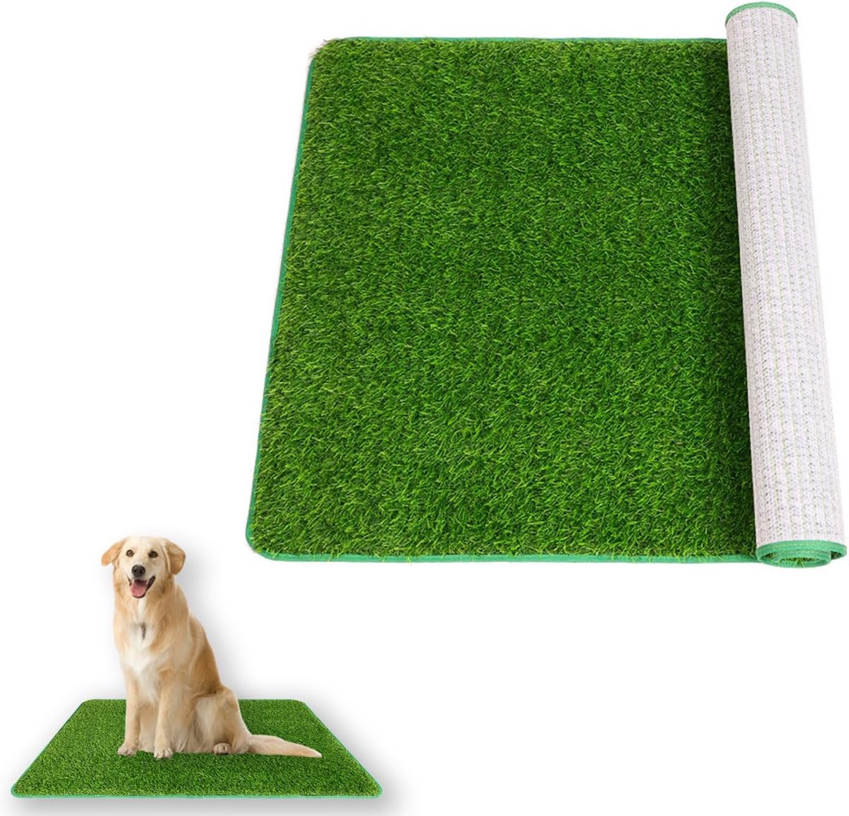 SnelShoppen - Kunstgras Wasbaar voor Puppy Training Pads, Herbruikbare Nepgazon voor Binnenkatten en Honden, 50x80cm, Ideaal voor Toilettraining
