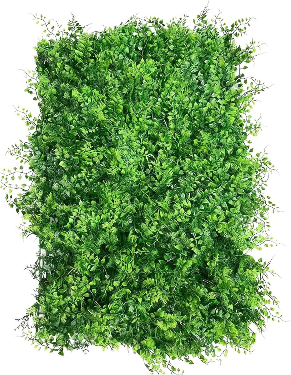 SnelShoppen - Kunstgras Privacy Scherm 4-Delige Set - Weerbestendige Hegpanelen voor Balkon, Tuin en Terras - Opaque Groene Decoratie - UV-bestendig P