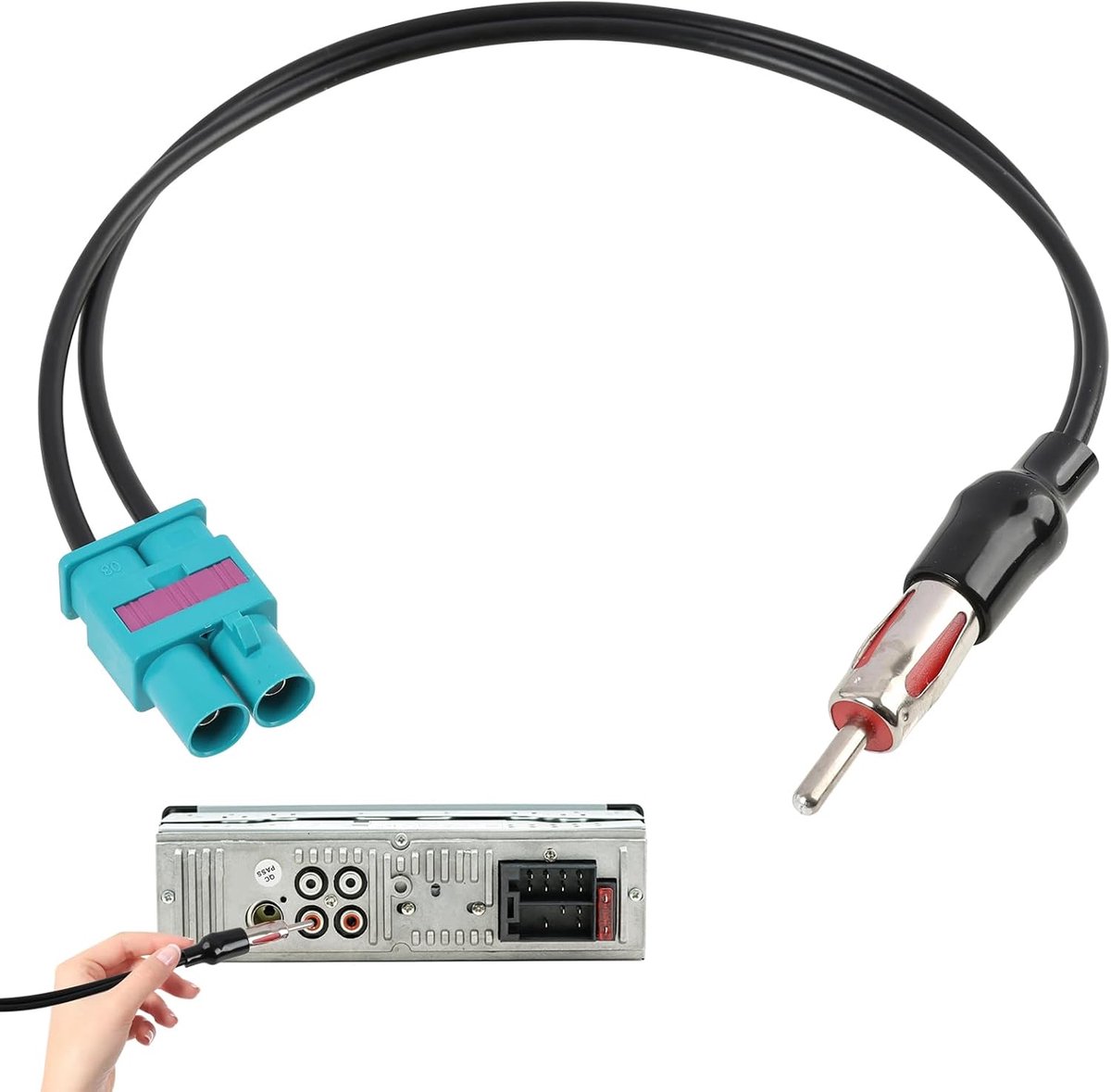 Auto Radio Antenne Adapter Dual Fakra naar DIN Plug - Eenvoudige installatie - Verbeterde signaaltransmissie - ShopVlot
