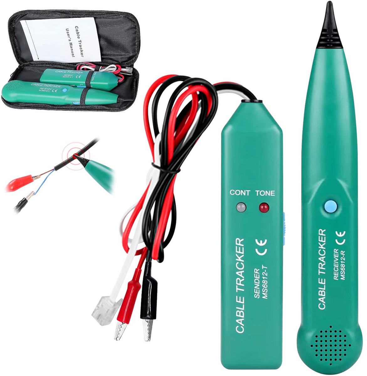 Kabeltester voor netwerken - Shockbestendig en herbruikbaar - Eenvoudige bediening - Ideaal voor kabeldetectie - ShopVlot