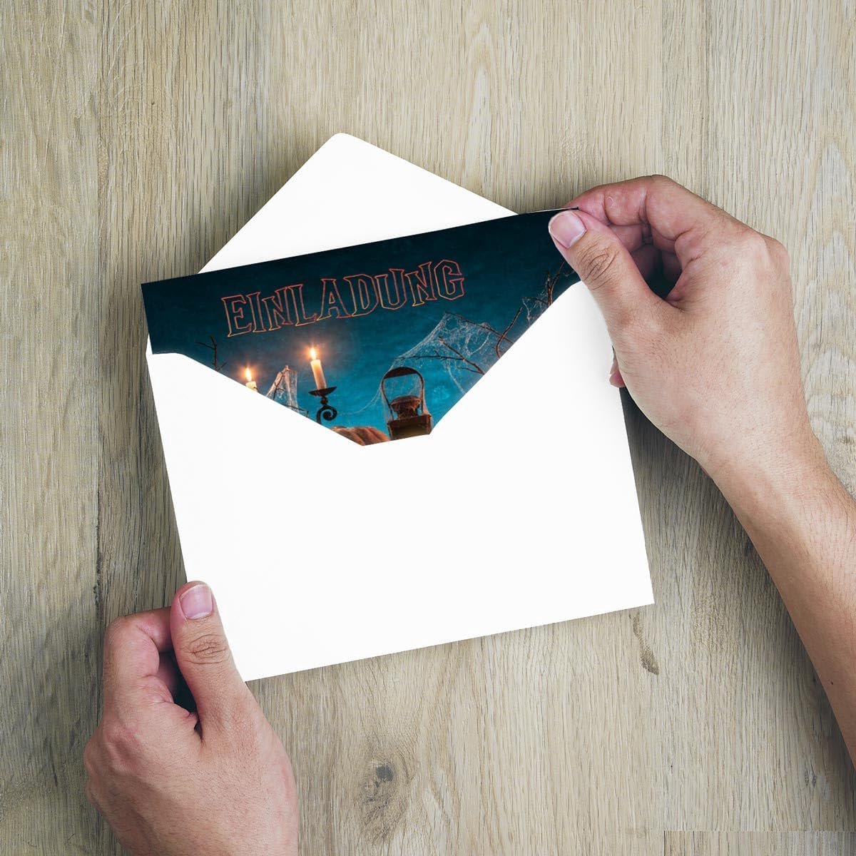 Halloween uitnodigingskaarten 12 stuks - premium kwaliteit - met enveloppen - snel in te vullen - ShopVlot