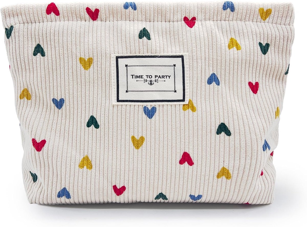 SnelShoppen - Toilettas voor Vrouwen, Make-up Tas, Cosmetica Tas, Klein & Groot, Zachte Katoen, Ideaal voor Reizen, Dagelijks Gebruik, Schoonmaak, Dia