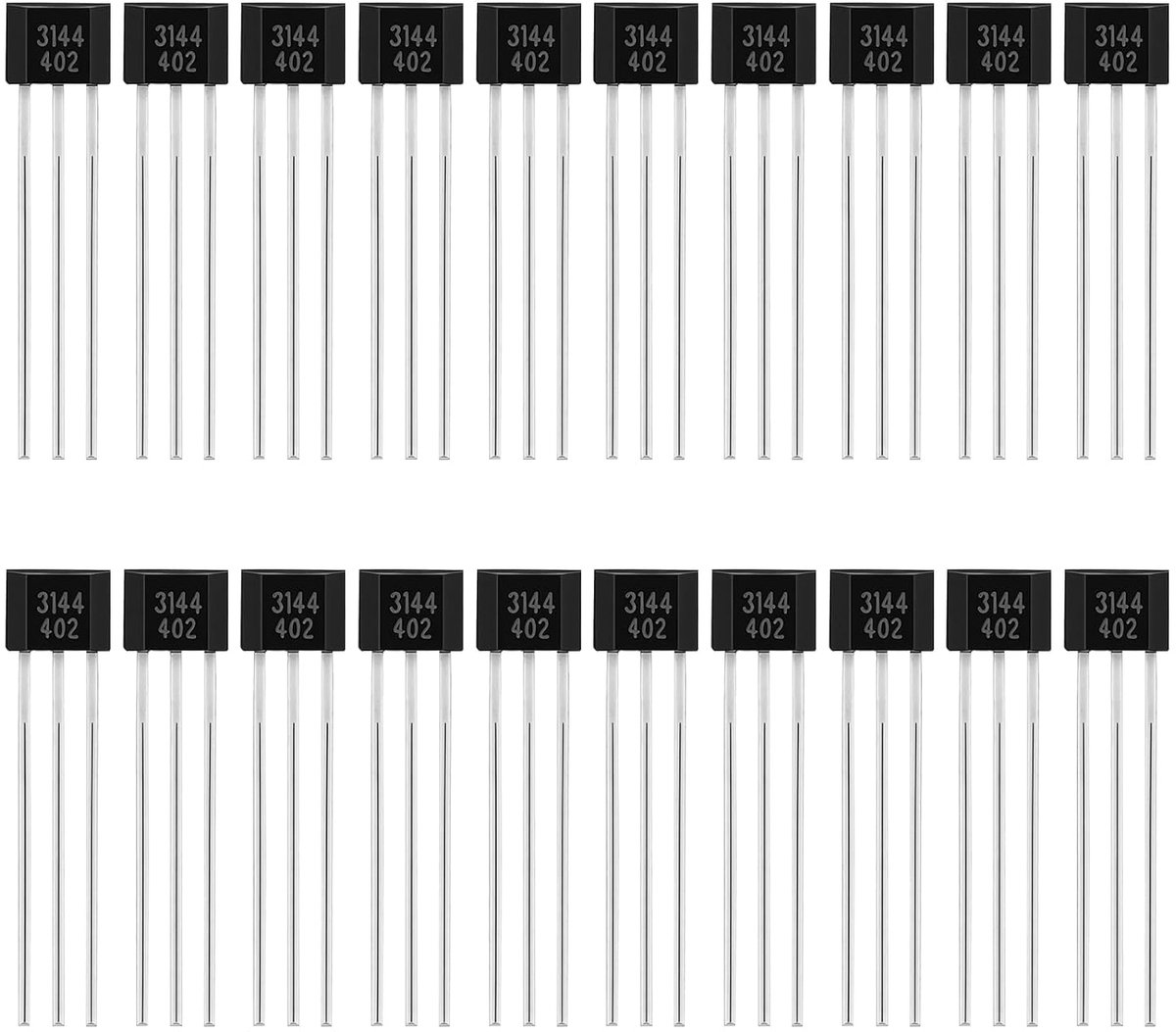 Hall-Effect Sensor A3144 - 20 stuks - 3-polige magneetdetector - Betrouwbare magnetische detectie - ShopVlot