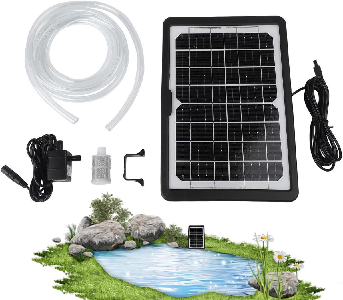 Fonteinpomp 6 Watt 9 Volt Waterlandschap Decoratie Met Filter
