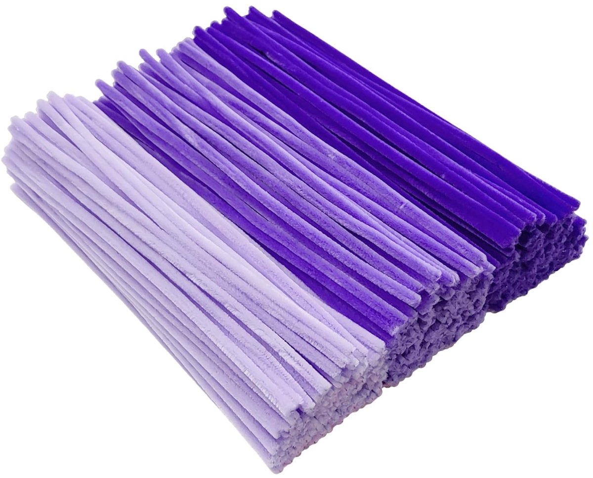 YYUENG BRANCH 300 Pcs Pipe Cleaners Purple(30cm x 6mm),Chenille Wire Purple,Bending Plush,Craft Wire,Pipe Wire for - ShopVlot