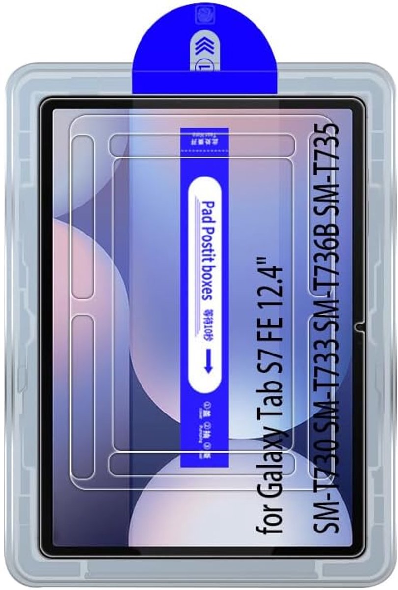 Gehard Glas Beschermfolie Schermen voor Samsung Galaxy Tab S7 FE 12.4" SM-T730 SM-T733 SM-T736B SM-T735, met Automatische Uitlijning