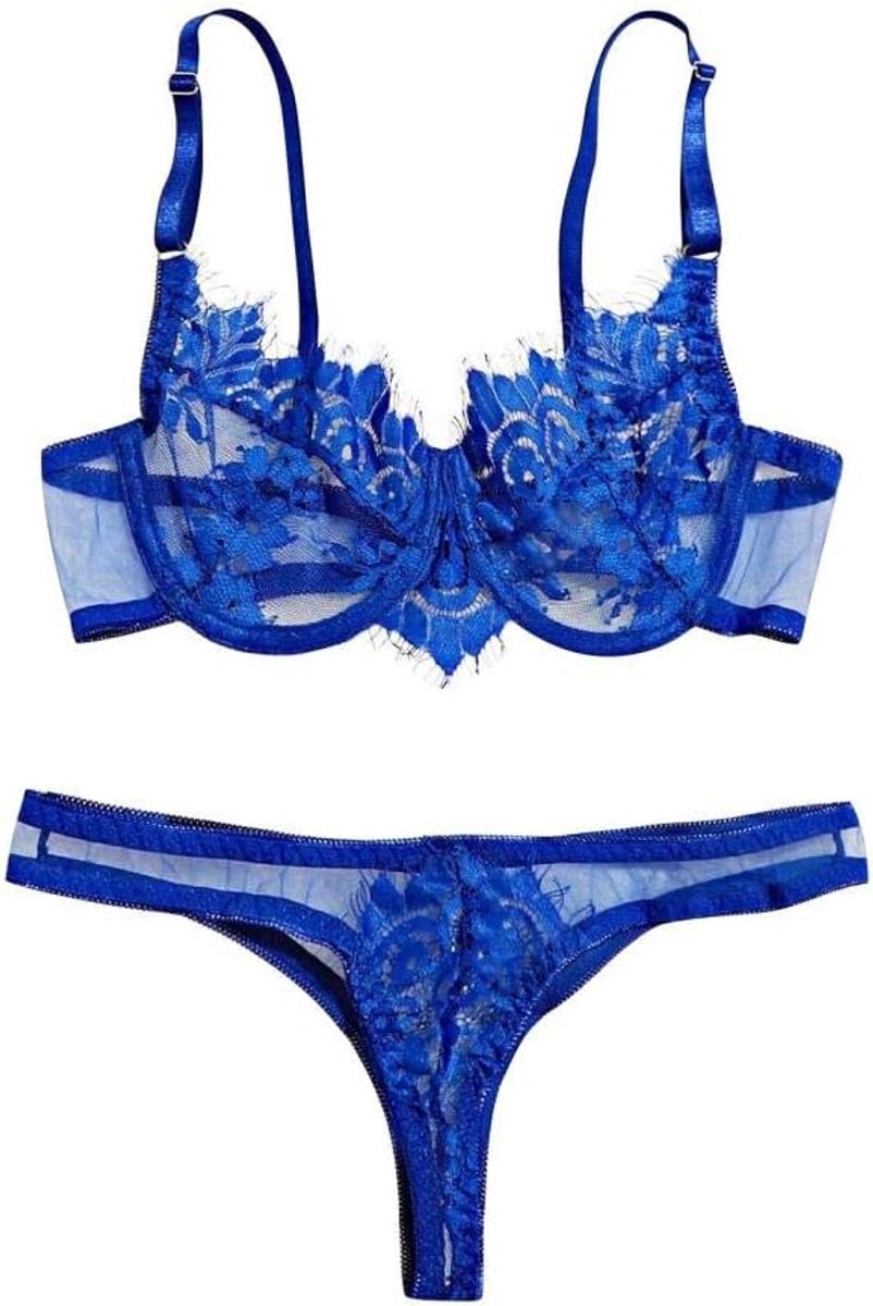 Sexy kanten nachthemd bretels sexy lingerie vrouwen petticoat lingerie pyjamaSexy dames pyjama's Damesondergoed Sexy kanten verleiding erotische lingerie set-BU_L