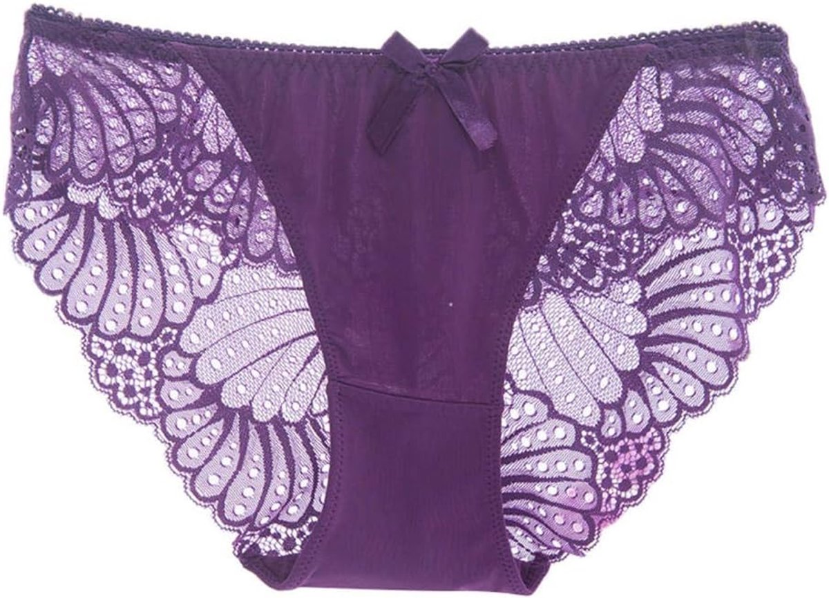 Babydolls, nachtjaponnen & negligés Sexy Dames Lingerie Slipje Ondergoed Verleiding Perspectief Onderbroek Erotisch Ademend Porno-purple_3XL