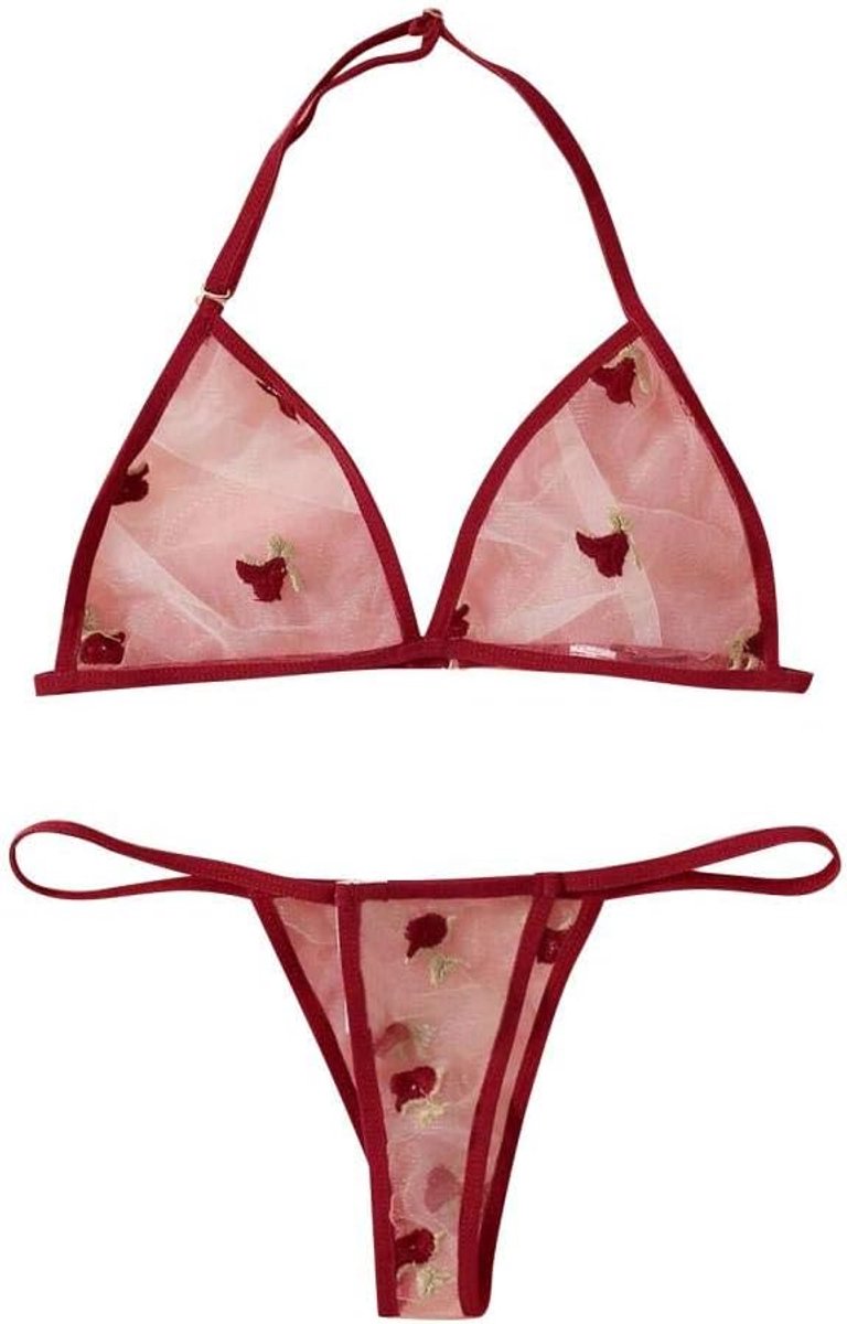 Sexy dames erotische lingerie Vrouwen Sexy Lingerie Kanten Beha G-String Verleiding Perspectief Nachthemd Hot Porno Erotische Ondergoed Lingerie Set