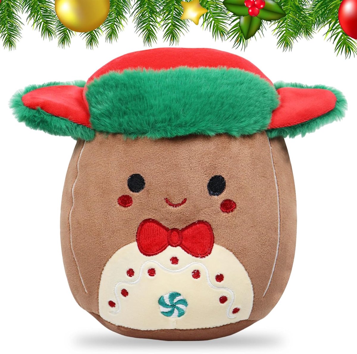 Peperkoek knuffeldier, Kerstmis, peperkoekmannetje, pluche pop, pluche dier, Kerstmis, gemberbread peperkoek knuffeldier, Kerstmis gevuld kussen, peperkoekman, figuur decoratie