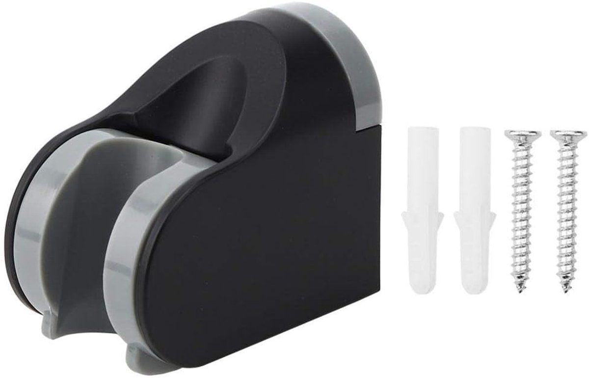 SnelShoppen - Abs Matte Zwarte Douche Standhouder Handdouche Beugel Verstelbare Bevestigingsbeugel voor Badkameraccessoires - Roestvrij, Krasbestendig