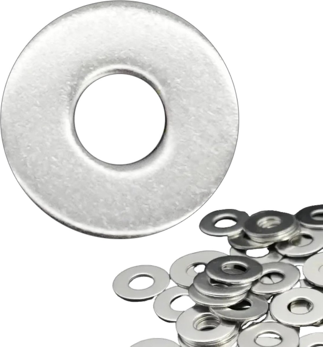 Platte carrosserieringen 304 roestvrij staal M10 x 25 mm, sluitringen voor schroeven en moeren