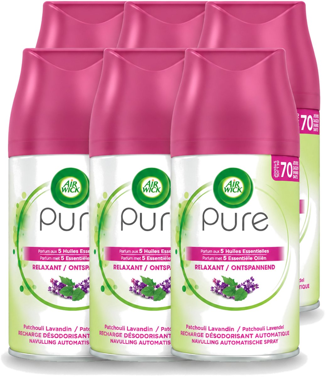 6 x Air Wick – Navulling – Ontspannend – 250 ml - Voordeelverpakking - 6 stuks