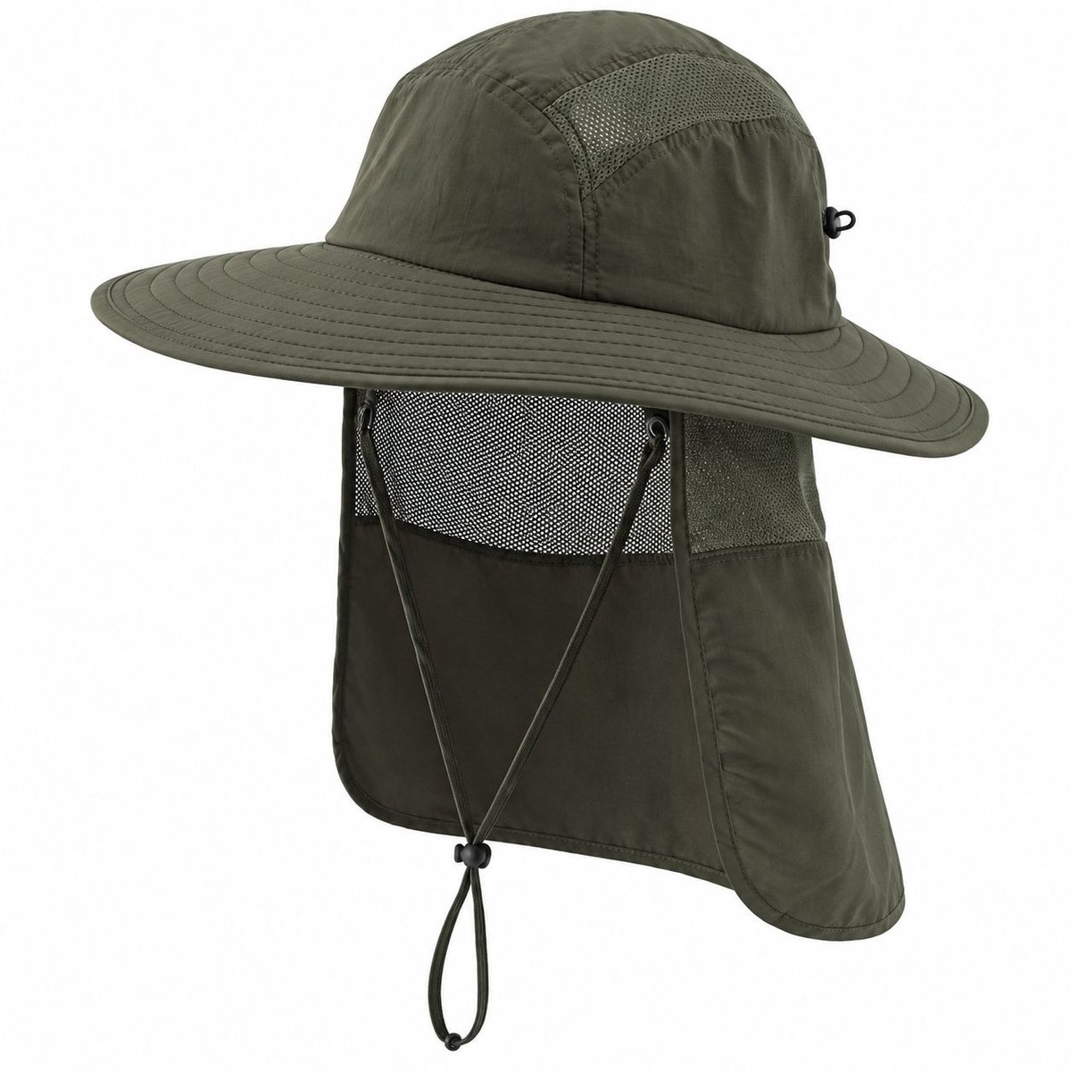 VHV - Safari hoed - Groen - Outdoor hoedje - Heren dames - Vissershoed - Zonnehoed - Jungle UV hoed - tijdens het kamperen