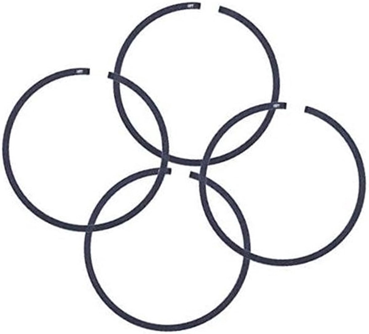 4 stuks 45mmx1.2mm zuigerveren, for Husqvarna, 353 350 351 346 XP, for JONSERED, CS2150 CS2152 kettingzaag, for 2-ringzuiger zuigerveer voor tuinmachines