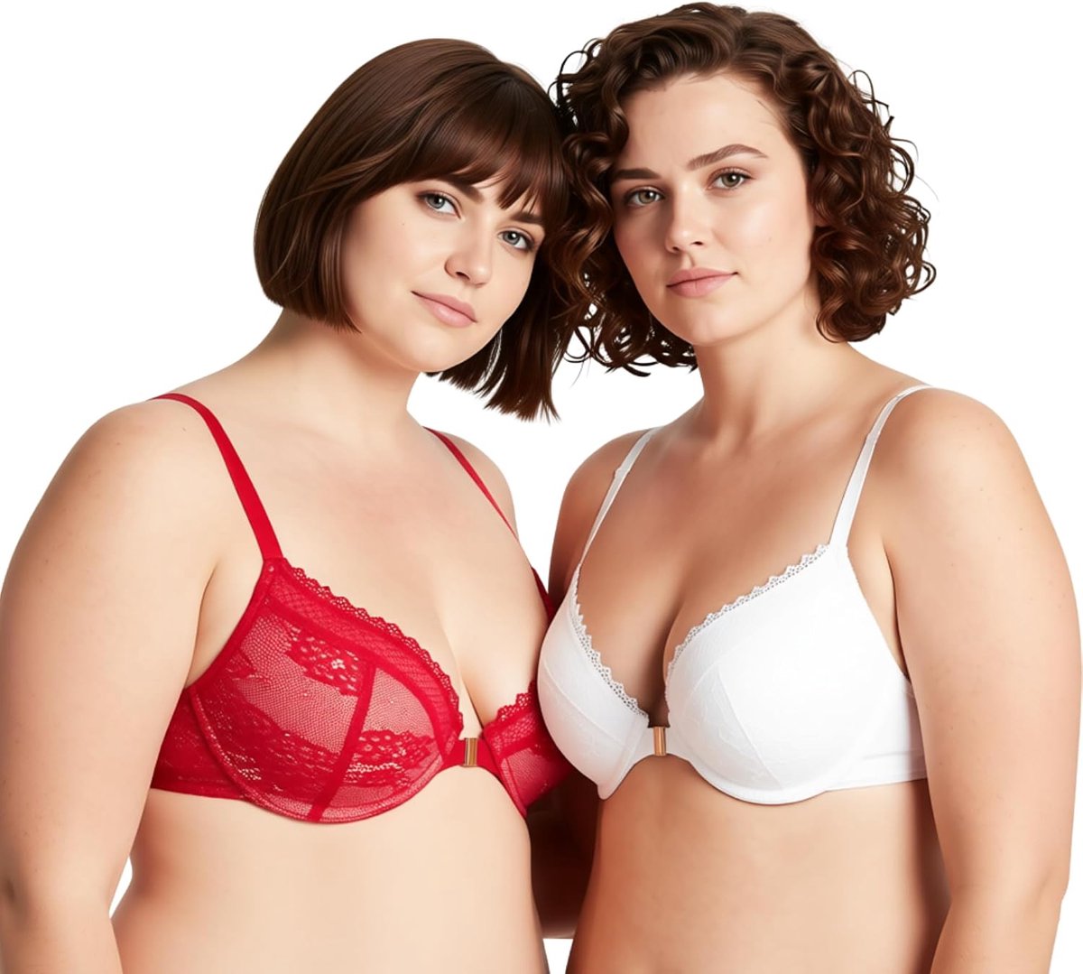 Muse Dames Grote maat Push Up Voeg 1 kopje toe Beugel Kanten BH