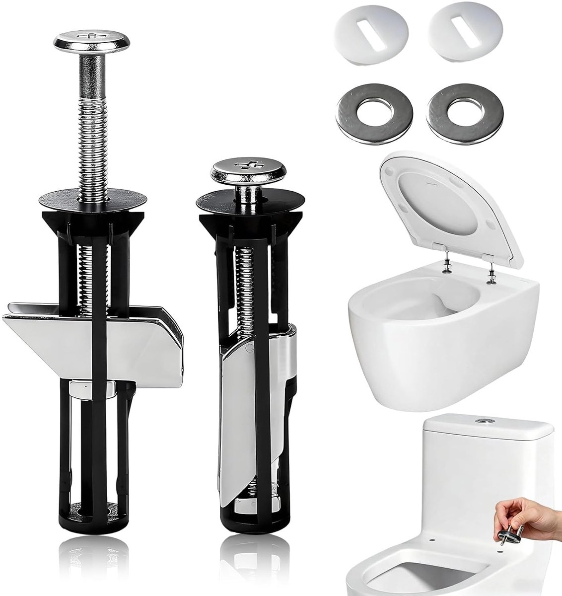 2 stuks wc-bril bevestiging van boven, wc-bril schroevenset