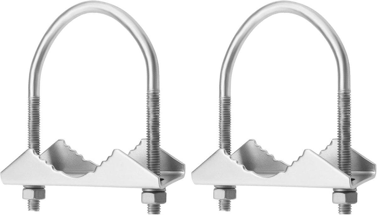 2 Stks U-Bolt Beugel Antenne Mount Vaste Beugel U-Bolt Klem Accessoires Voor Bevestiging Antenne Naar Pijp of Buis 52mm Binnendiameter