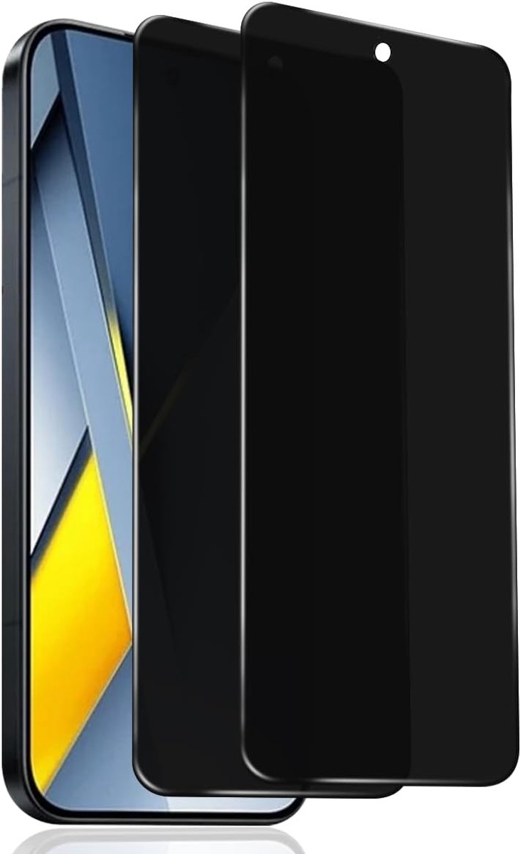 Volledig compatibel met Xiaomi Poco F8 Ultra gehard glas, 2 stuks, hardheidsgraad 9H, anti-spion, krasbestendig, zonder luchtbellen