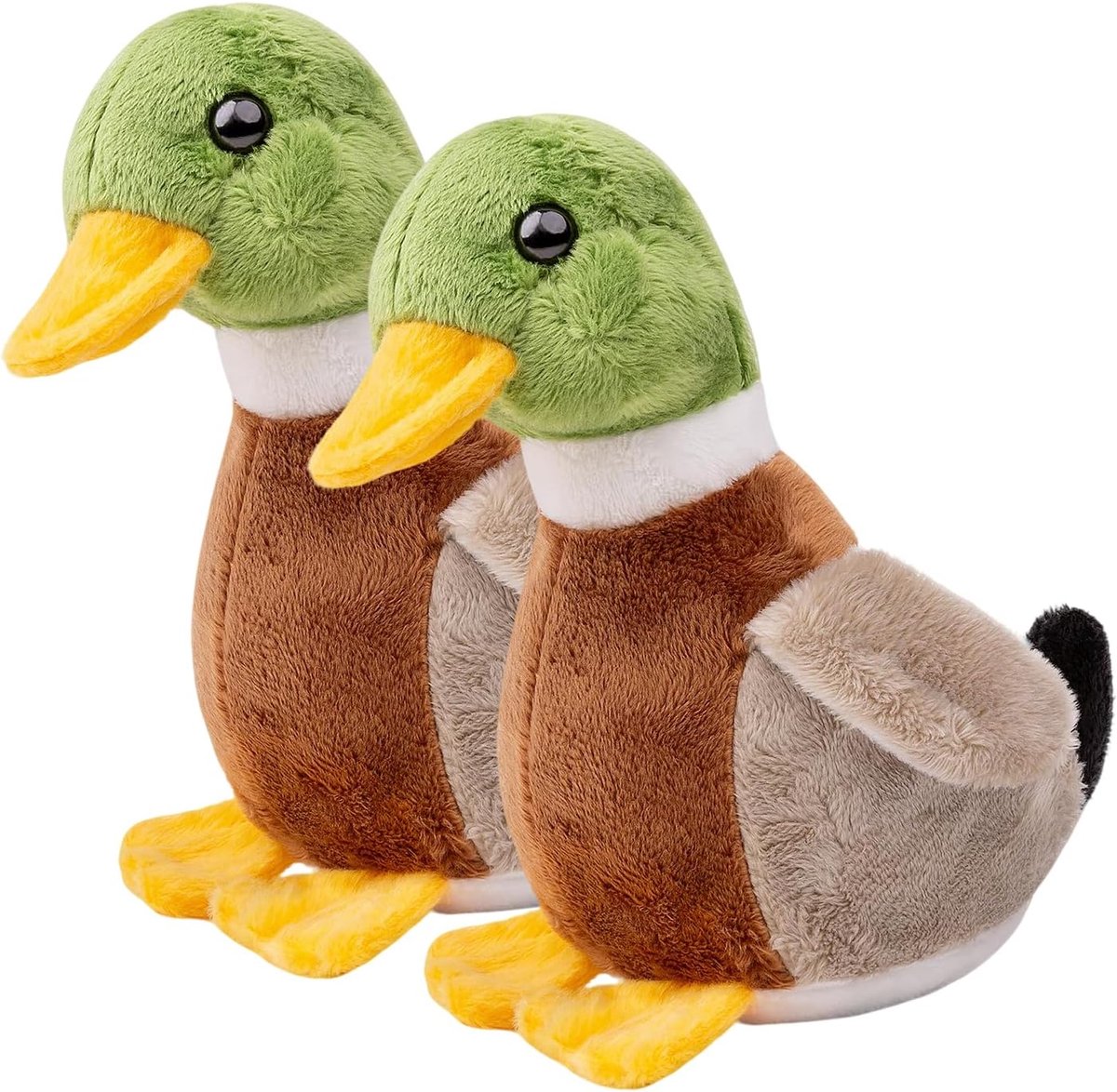 Set van 2 pluche eend, groen