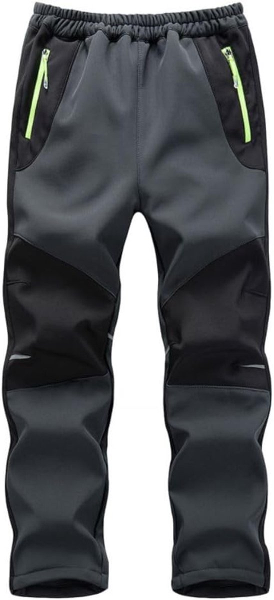 Softshellbroek voor kinderen, waterdichte thermische broek, winddicht, voor jongens en meisjes, outdoor, wandelen, vrije tijd, winterbroek, outdoorbroek, skibroek