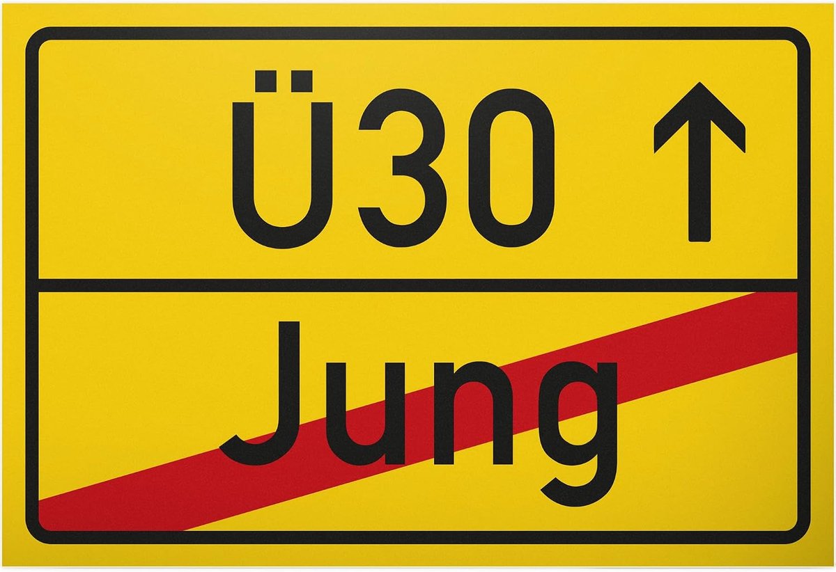 Ü30 plaatsnaambord - plastic bord cadeau 30e verjaardag, cadeau-idee driemisten, verjaardagsdeco/feestdecoratie/feestaccessoires/verjaardagskaart