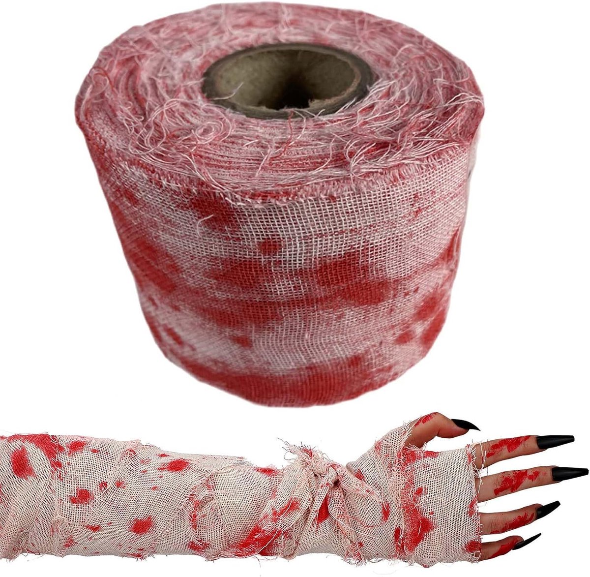 10 m Halloween-bloedgaas, Halloween-decoraties, griezelige doek, griezelige stoffen doek, Halloween-bloedgaas voor spookhuis, terras