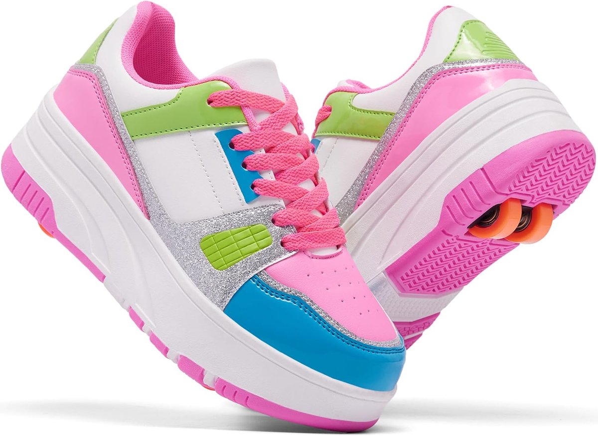 Rolschaatsen schoenen voor kinderen meisjes jongens afneembare wielen mode sneakers