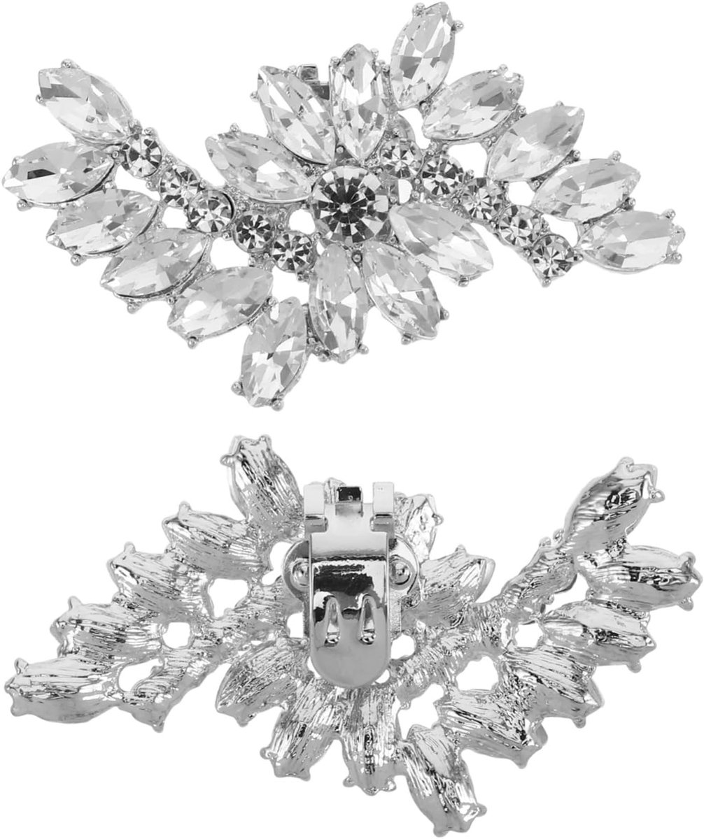 Sparkling Crystal Rhinestone Shoe Clips voor Dames Afneembare Bloem Charms van Zinklegering Comfortabele Decoratieve Accessoires voor Hakken Bruiloften