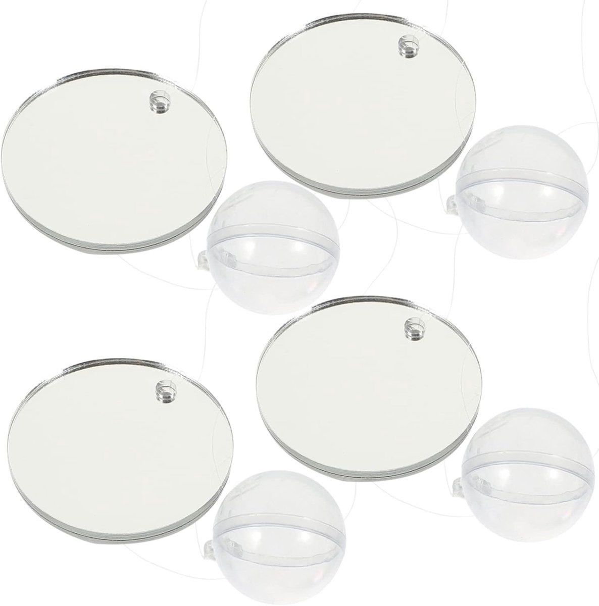 4 Stuks Betta Training Spiegelbekers Aquarium Luchtpomp Aquarium Grindpotten Zuignap Aquarium Spiegel Plantenduiker Aquarium Stofzuiger Decoratie Aquariumreiniger Aquarium Pincet