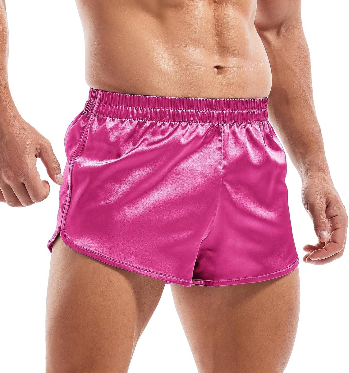 Coulee satijnen boxershorts heren pyjamabroek kort