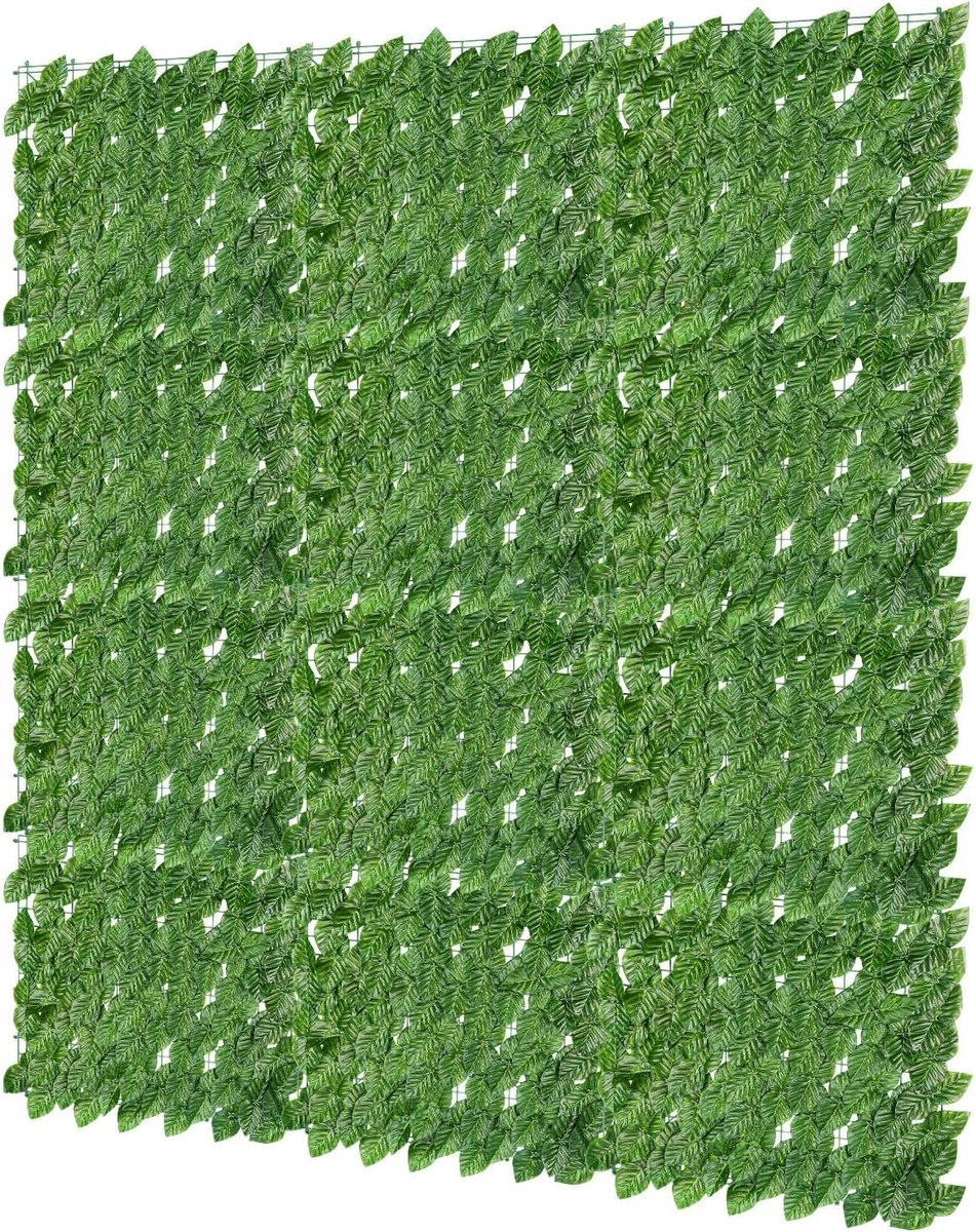 Inkijkbescherming, 100 x 300 cm, inkijkbescherming, rol, klimopbladeren, perfect voor terrassen buiten