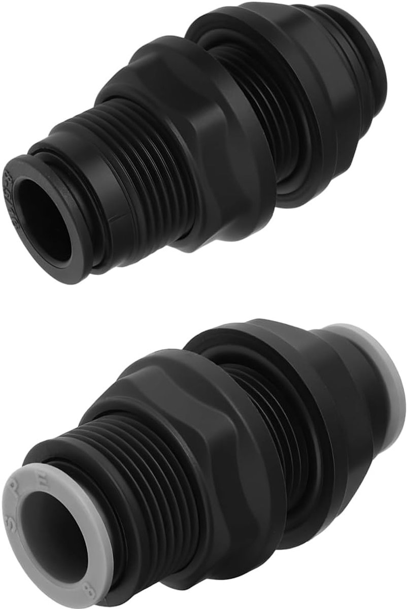 Bulkhead connector 8mm - recht - snelkoppeling - voor drukvat waterleiding