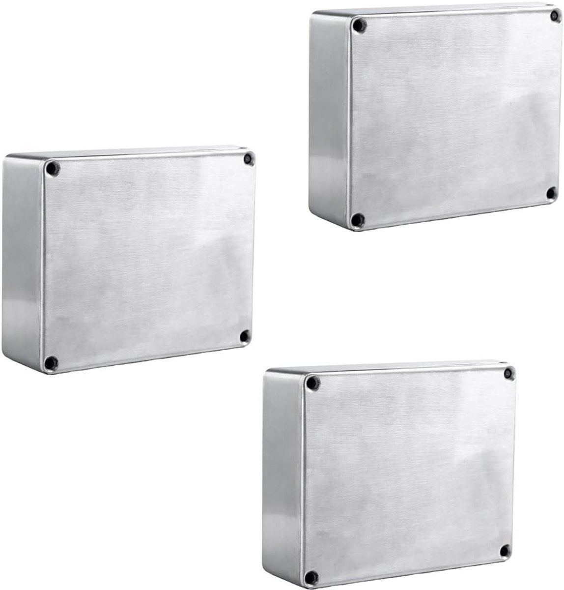 Effectpedal behuizing 119x94x30mm - Aluminium - Waterdicht - Voor elektronica projecten