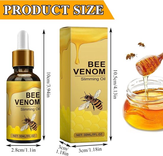 Afslankende olie, Vita Slim Bee Venom druppels voor gewichtsverlies, bijengift, verstevigings- en anti-rimpel essence, voor alle huidtypes — afbeelding 2