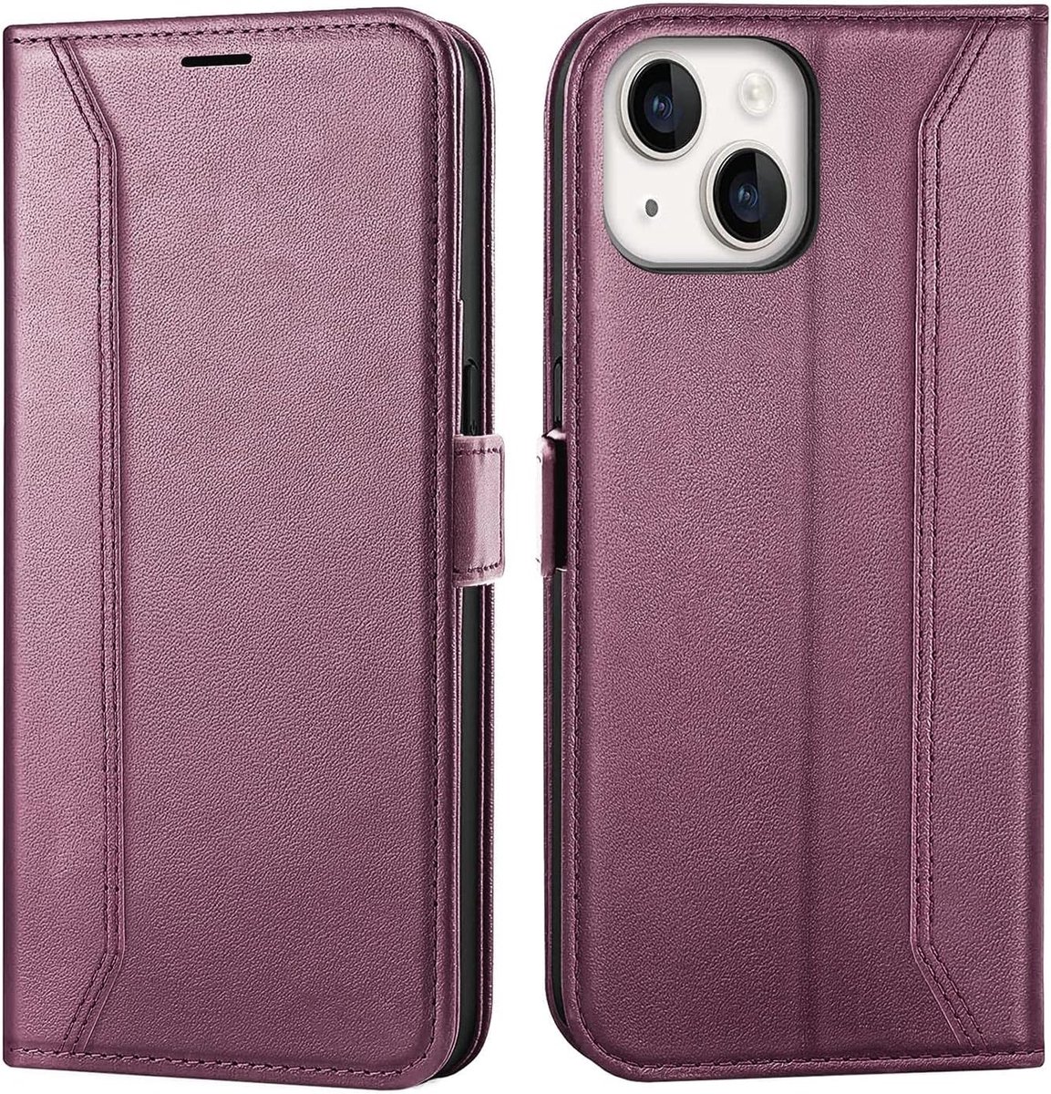 Hoes voor mobiele telefoon voor iPhone 14, 6,1 inch, premium klaphoes, mobiele telefoon, flip case voor Apple iPhone 14, hoes, boekcase, tas, braam