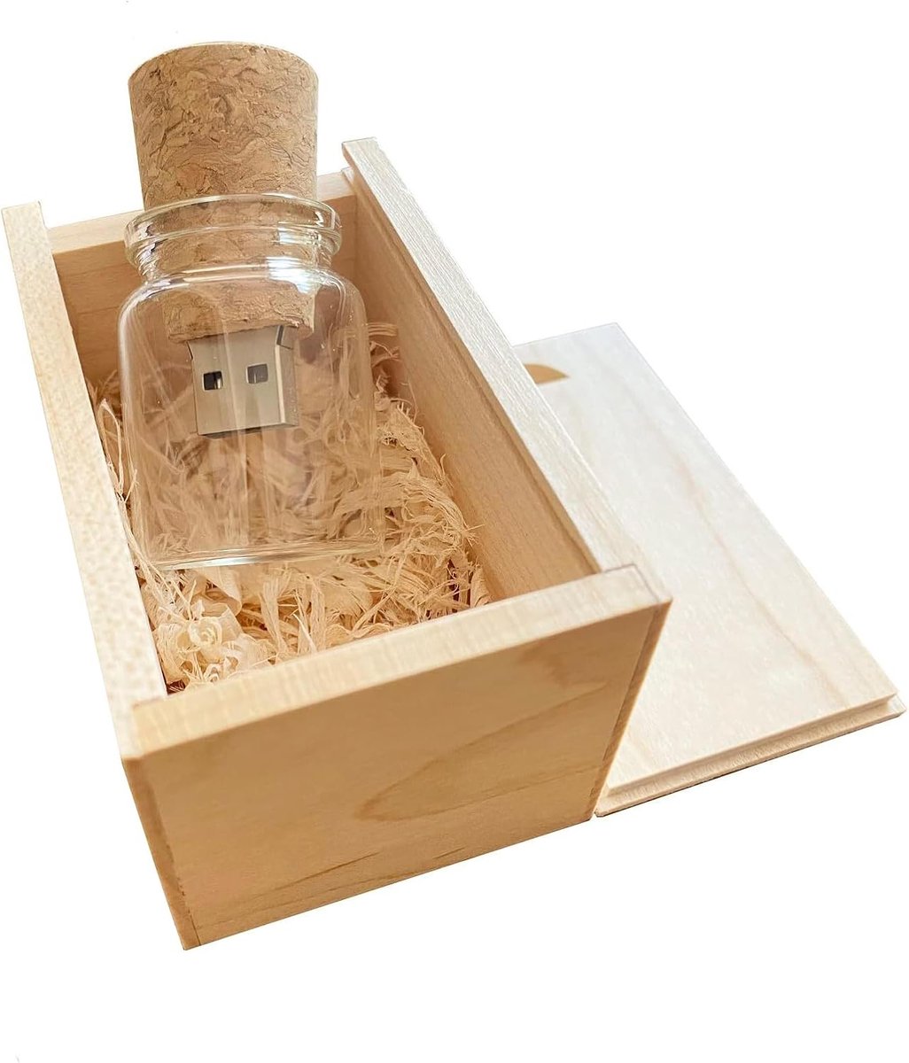 1 STKS Leuke Drift Fles USB Flash Drive Memory Stick Opslag U-Schijf met Esdoorn Doos (USB 2.0/1GB)