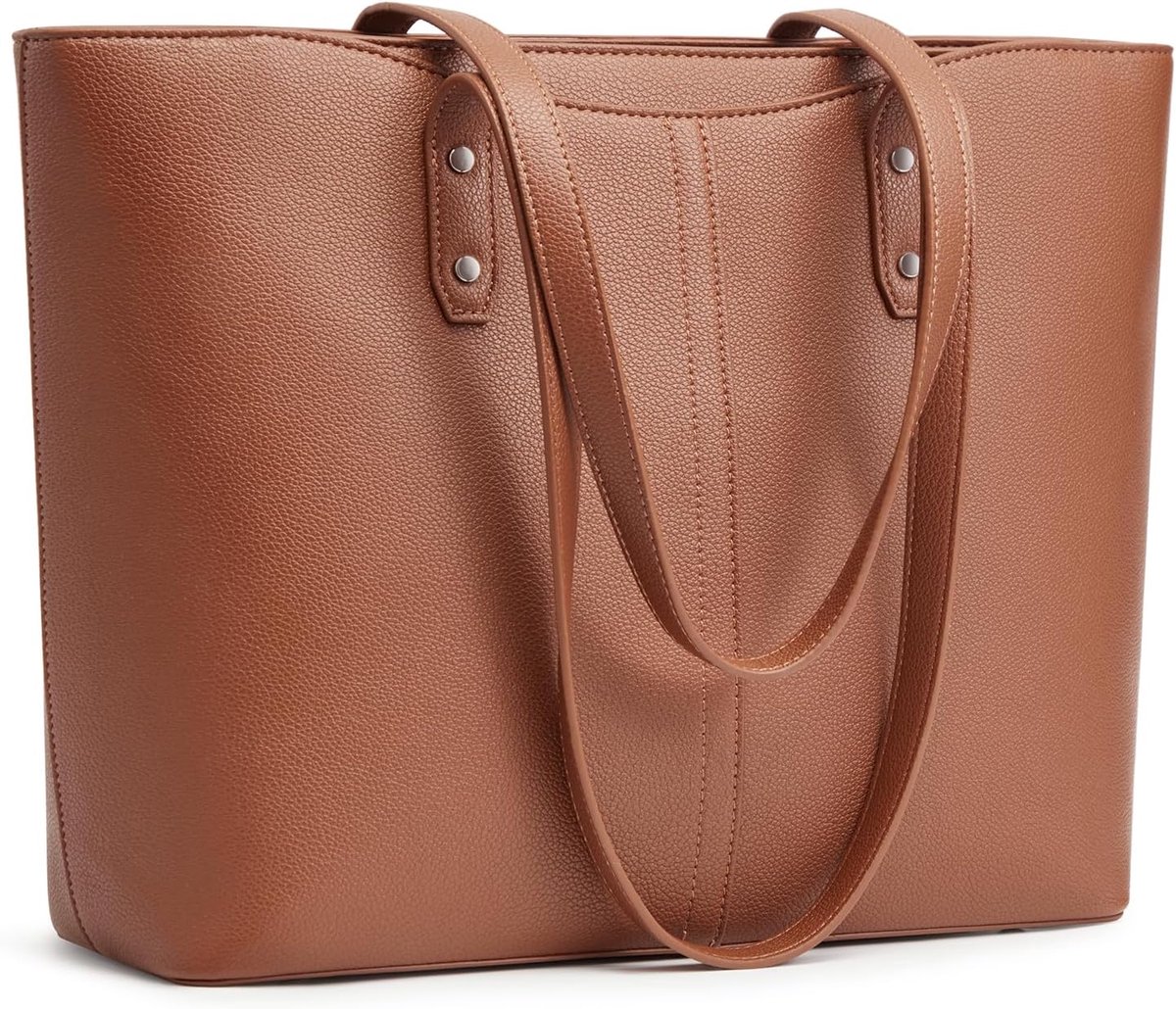 Vegan Lederen Tote Bag Voor Vrouwen Dames Werk Laptop Handtassen Schoudertas Met Laptop Sleeve