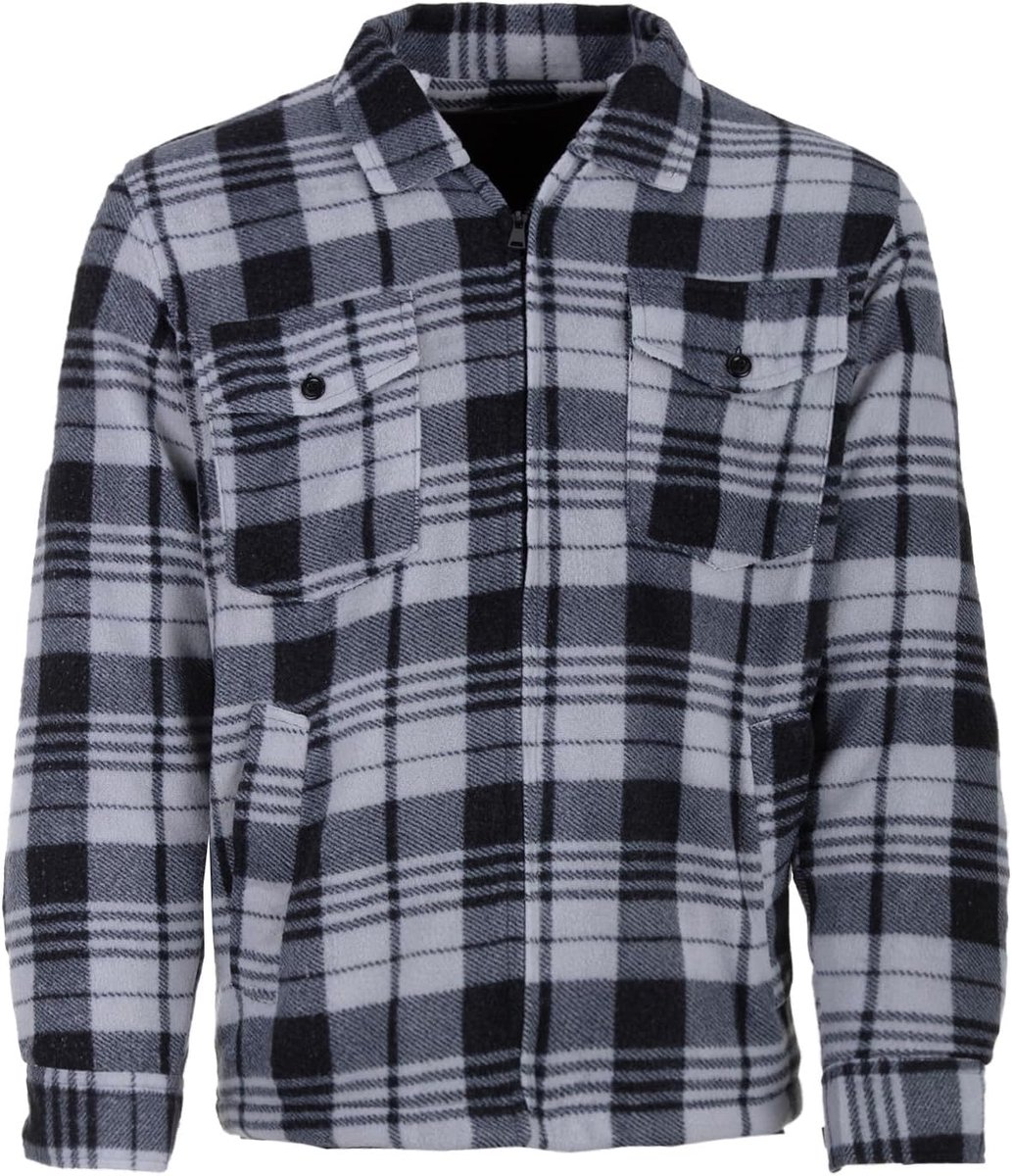 thermohemd werkjas thermische jas fleece voering geruit maat M-3XL