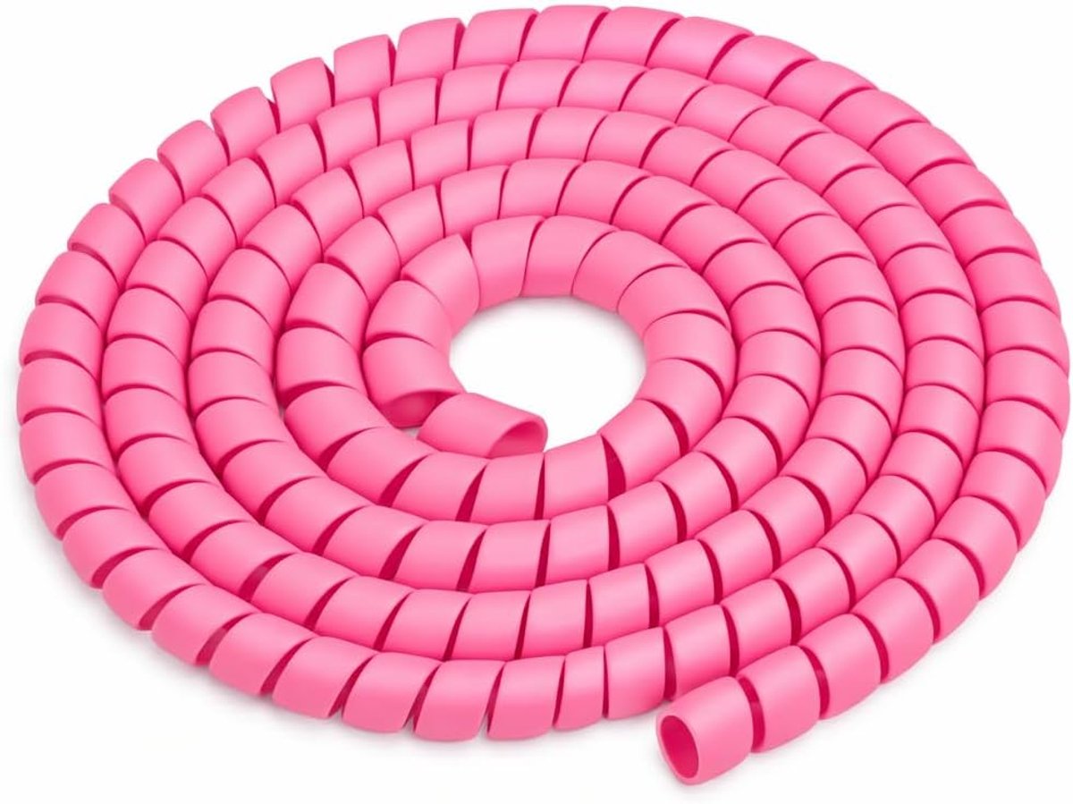 Roze kabelbescherming, flexibele kabelgeleiding voor kabelmanagement, voor elektrische scooters, roze