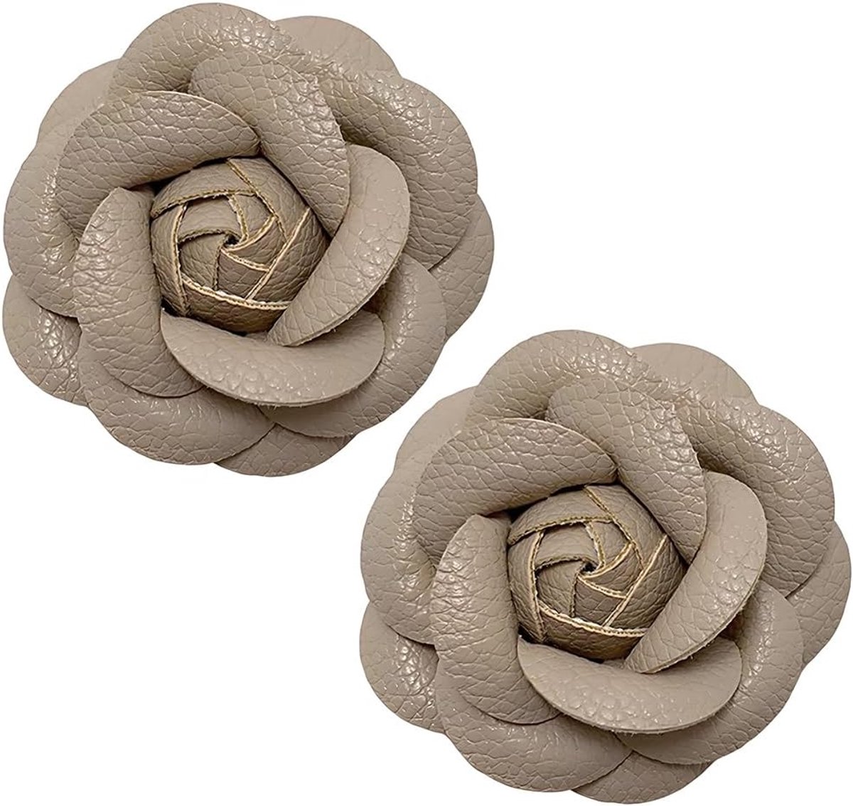 2 stuks rozenversieringen van kunstleer voor schoenen, bloemensieraden van rood leer, voor sandalen, elegante schoenclips, camelia-broches, kralen voor tassen